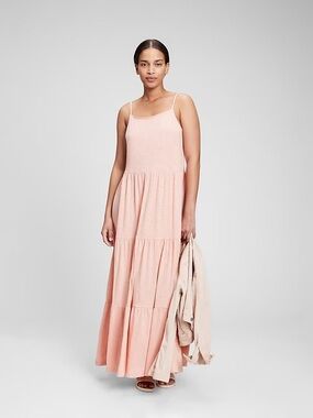 NWT gap foreversoft tiered dress pink xsmall